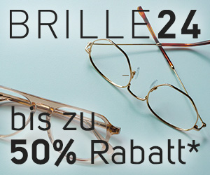 50% Rabatt auf alle Gläser + 15% auf Gestelle